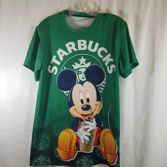 Starbucks Mickey Mouse Shirt Sz M - Picture 2 of 7